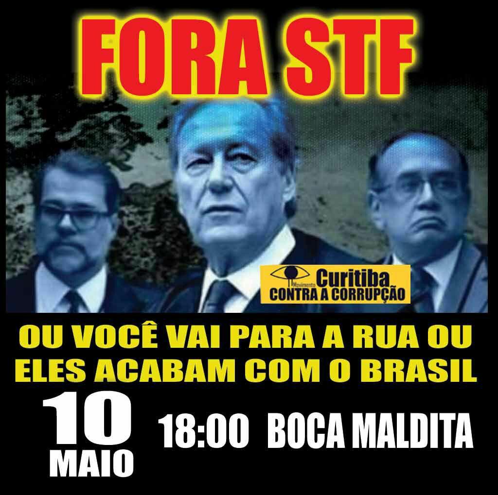 10 de maio Curitiba vai às ruas contra o STF
